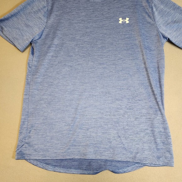 Under Armour Shirt Mens Medium Blue TShirt T-Shirt Loose Round Neck Short Sleeve - Picture 6 of 16